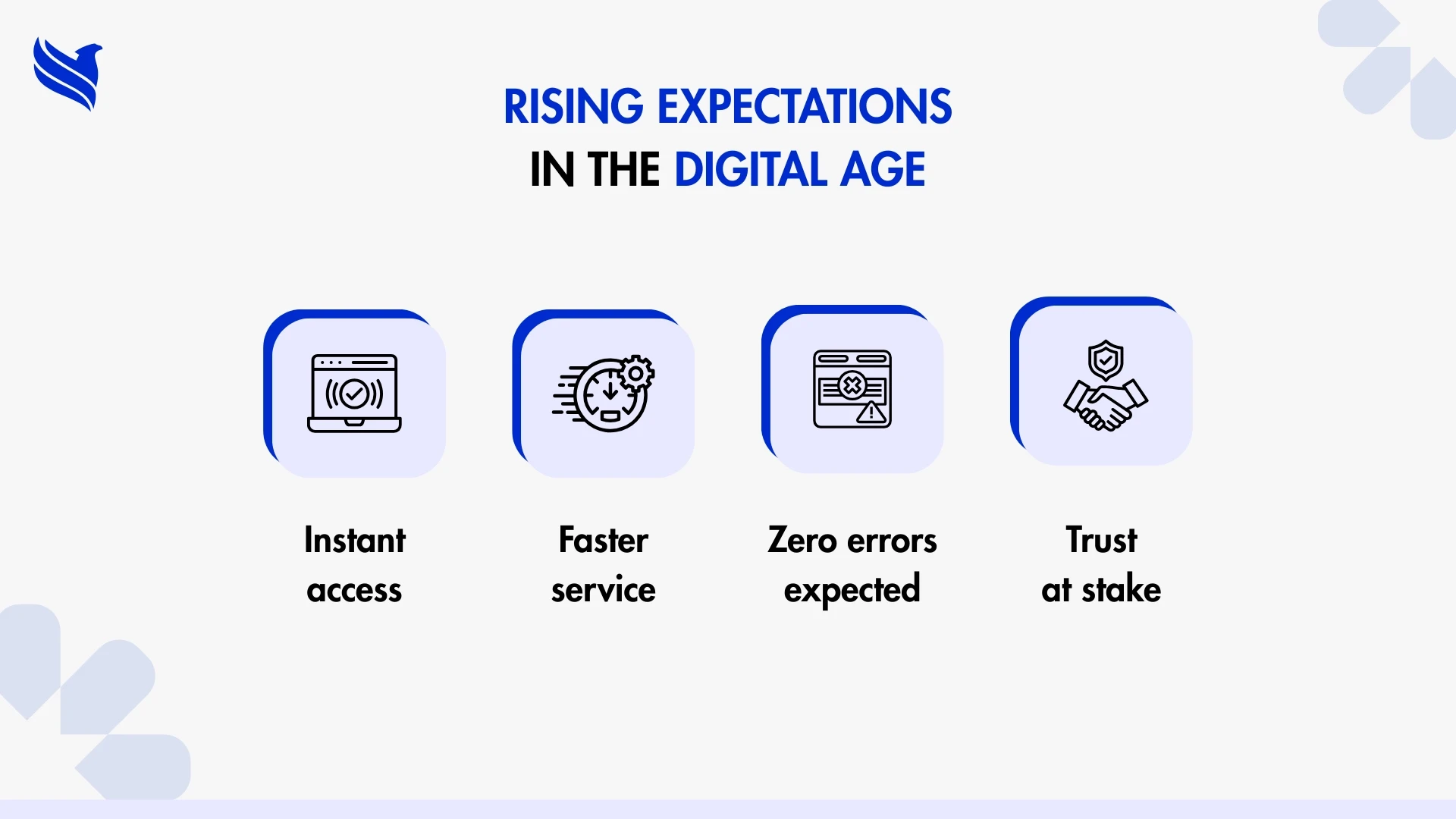 Rising expectation in the digital age