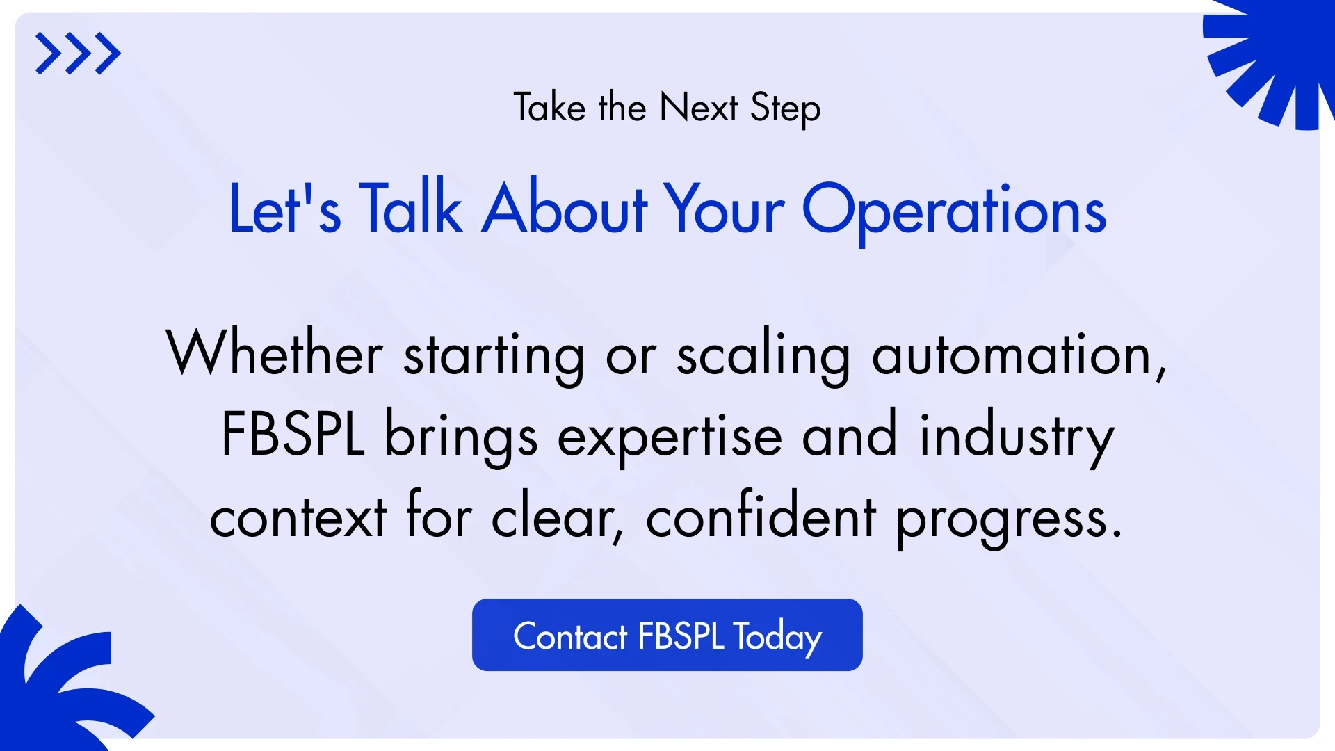 Contact FBSPL Today